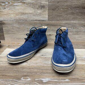 John Varvatos Redding Blue Suede Chukka Boots Men's Size 9.5